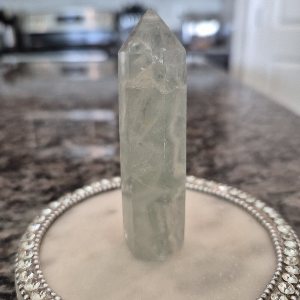 Natural Fluorite Crystal Point Obelisk Tower #L - Picture 4 of 11